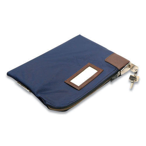 Image of Honeywell Key Lock Deposit Bag with 2 Keys, Vinyl, 1.2 x 11.2 x 8.7, Navy Blue