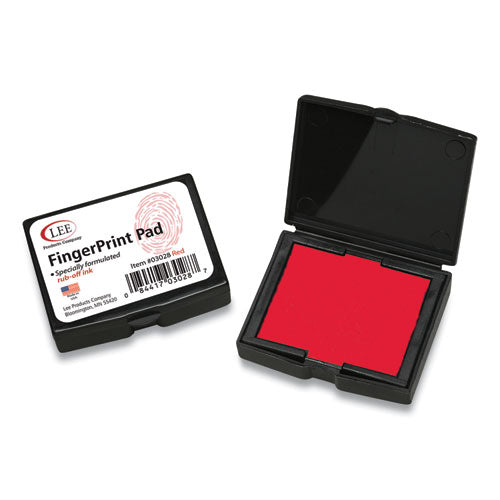 Image of LEE Inkless Fingerprint Pad, 2.25" x 1.75", Red