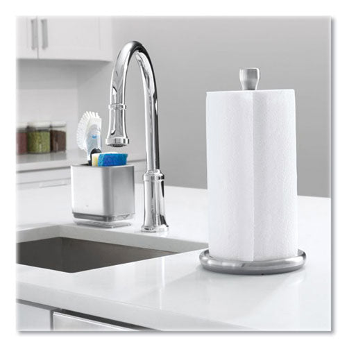 Image of OXO Good Grips Steady Paper Towel Holder, Stainless Steel, 8.1 X 7.8 X 14.5, Gray/silver