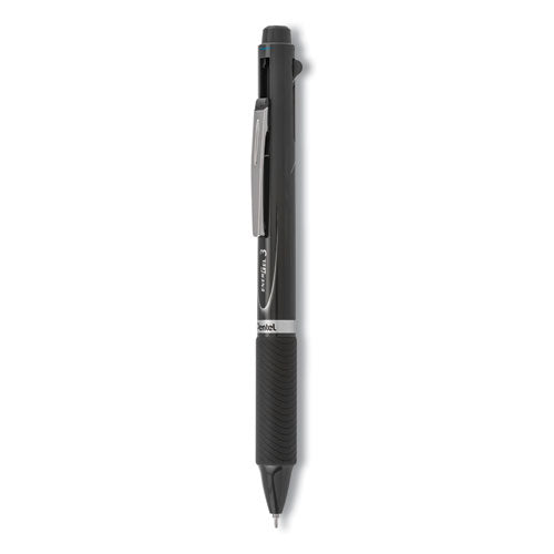 Image of Pentel® Energel 3 Multi-Color Gel Pen, Retractable, Fine 0.5 Mm, Black/blue/red Ink, Gray Barrel