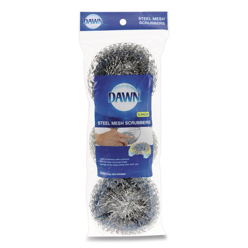 Image of Dawn® Ultra Steel Scrubbers, Gray/silver, 3/pack