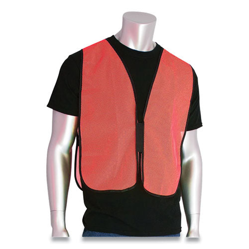 Image of PIP Hook and Loop Safety Vest, One Size Fits Most, Hi-Viz Orange