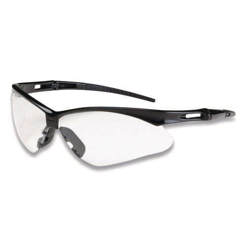 Image of Bouton® Anser Optical Safety Glasses, Anti-Fog, Scratch-Resistant, Clear Lens, Black Frame