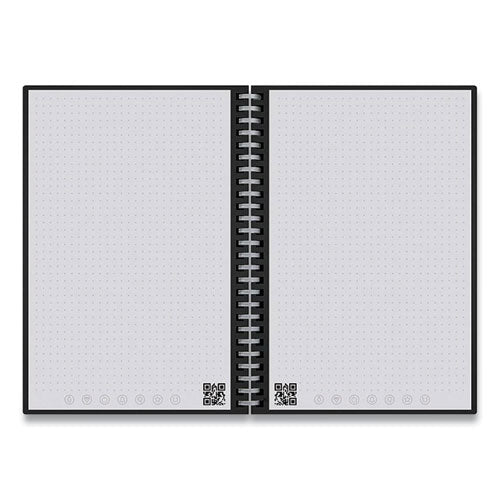 Image of Rocketbook Wave Smart Reusable Notebook, Dotted Rule (4 sq/in), Blue Cover, (40) 9.5 x 8.5 Sheets