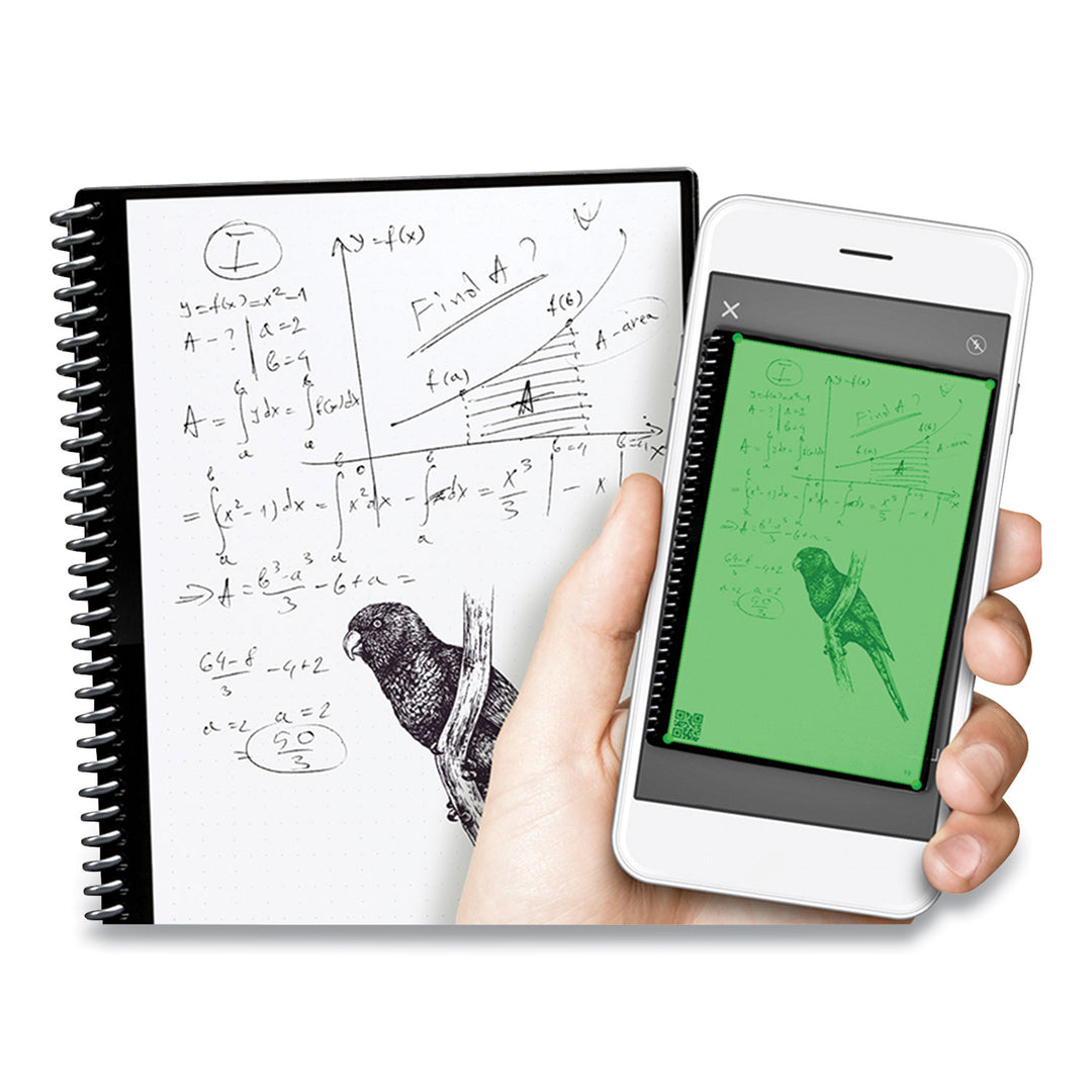 Image of Rocketbook Core Smart Notebook, Dotted Rule (4 sq/in), Neptune Teal Cover, (16) 11 x 8.5 Sheets