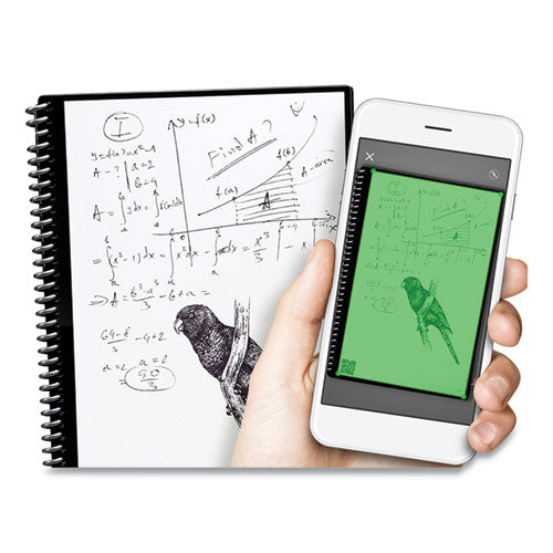 Image of Rocketbook Core Smart Notebook, Dotted Rule (4 sq/in), Midnight Blue Cover, (16) 11 x 8.5 Sheets