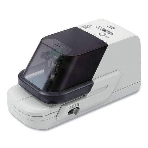 Image of MAX Electric Flat Clinch Heavy Duty Stapler, 70 Sheet Capacity, Gray