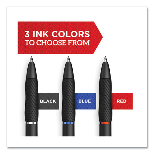 Image of Sharpie® S-Gel S-GEL HIGH-PERFORMANCE GEL PEN, RETRACTABLE, MEDIUM 0.7 MM, BLACK INK, BLACK BARREL, 36/PACK
