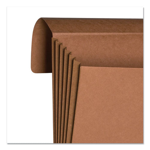 Image of Smead Extra-Wide Expanding Wallets with Elastic Cord, 5.25" Expansion, 1 Section, Elastic Cord Closure, Legal Size, Redrope