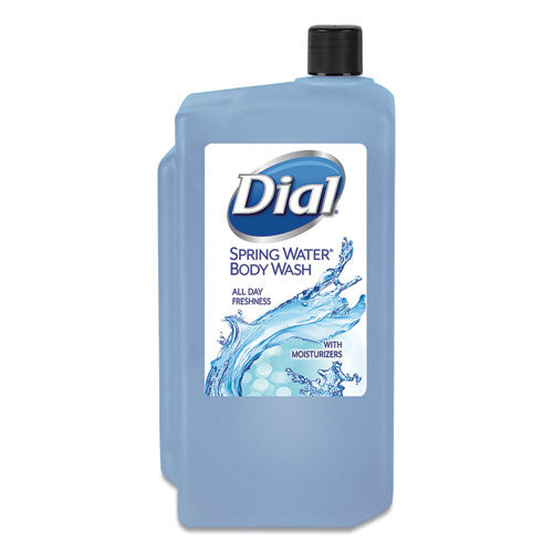 Image of Dial® Professional Body Wash Refill for 1 L Liquid Dispenser, Spring Water Scent, 1 L, 8/Carton