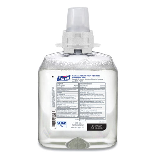 Image of PURELL® Healthcare HEALTHY SOAP 0.5% PCMX Antimicrobial Foam Refill, For CS4 Dispensers, Fragrance-Free, 1,250 mL, 4/Carton