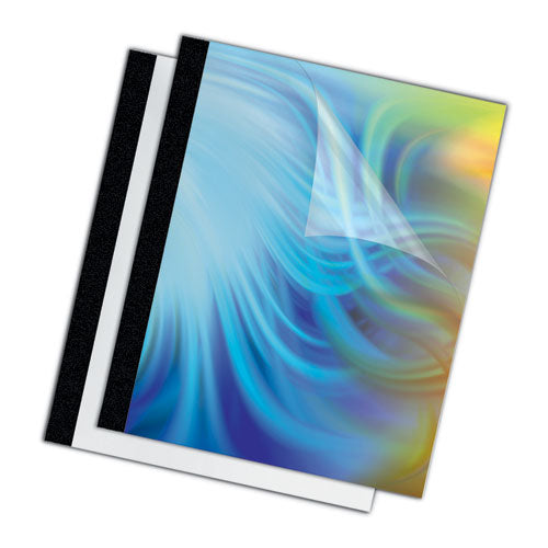 Image of Fellowes® Thermal Binding System Presentation Covers, Clear, 61 to 90 Sheet Capacity, 11 x 8.5, Unpunched, 10/Pack