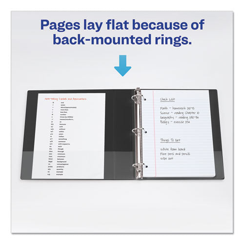 Image of Avery® Durable View Binder With Durahinge And Ezd Rings, 3 Rings, 4" Capacity, 11 X 8.5, Black, (9800)