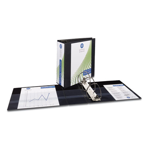 Image of Avery® Durable View Binder With Durahinge And Ezd Rings, 3 Rings, 4" Capacity, 11 X 8.5, Black, (9800)