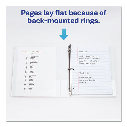 Image of Avery® Durable View Binder With Durahinge And Slant Rings, 3 Rings, 1" Capacity, 11 X 8.5, White, 4/pack