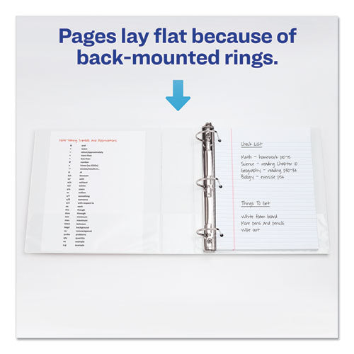 Image of Avery® Durable View Binder With Durahinge And Slant Rings, 3 Rings, 2" Capacity, 11 X 8.5, White, 4/pack