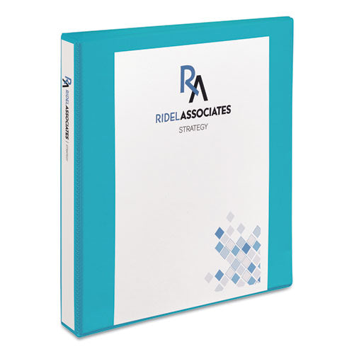 Image of Avery® Durable View Binder With Durahinge And Slant Rings, 3 Rings, 1" Capacity, 11 X 8.5, Aqua