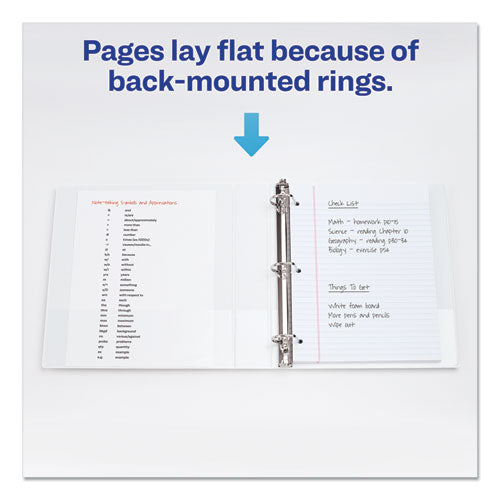 Image of Avery® Durable View Binder With Durahinge And Slant Rings, 3 Rings, 1.5" Capacity, 11 X 8.5, White, 4/pack