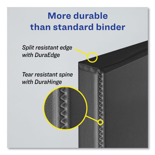 Image of Avery® Durable Non-View Binder With Durahinge And Slant Rings, 3 Rings, 2" Capacity, 11 X 8.5, Green