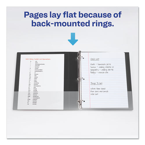 Image of Avery® Durable Non-View Binder With Durahinge And Slant Rings, 3 Rings, 1" Capacity, 11 X 8.5, Blue
