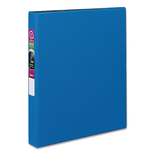 Image of Avery® Durable Non-View Binder With Durahinge And Slant Rings, 3 Rings, 1" Capacity, 11 X 8.5, Blue