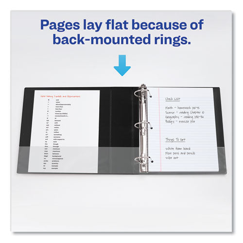 Image of Avery® Durable Non-View Binder With Durahinge And Slant Rings, 3 Rings, 3" Capacity, 11 X 8.5, Blue