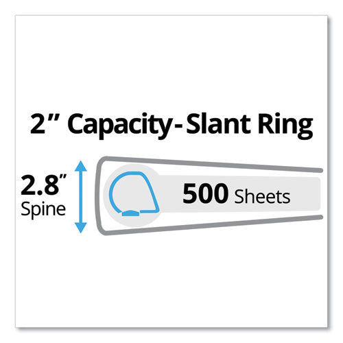 Image of Avery® Durable Non-View Binder With Durahinge And Slant Rings, 3 Rings, 2" Capacity, 11 X 8.5, Red