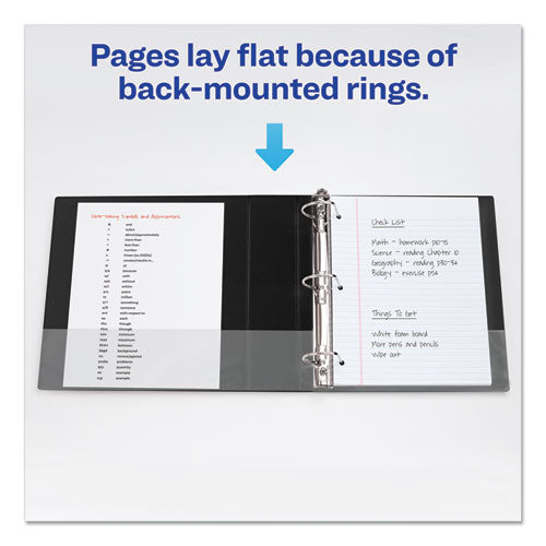 Image of Avery® Durable Non-View Binder With Durahinge And Slant Rings, 3 Rings, 3" Capacity, 11 X 8.5, Black