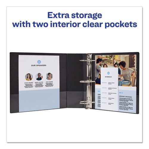 Image of Avery® Durable Non-View Binder With Durahinge And Slant Rings, 3 Rings, 3" Capacity, 11 X 8.5, Blue
