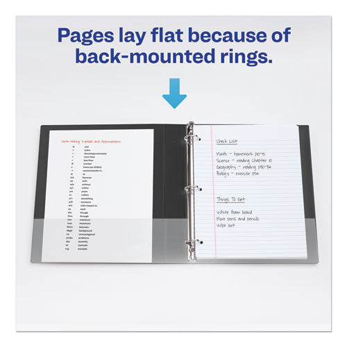 Image of Avery® Durable Non-View Binder With Durahinge And Slant Rings, 3 Rings, 1" Capacity, 11 X 8.5, Black