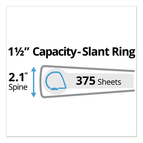Image of Avery® Durable Non-View Binder With Durahinge And Slant Rings, 3 Rings, 1.5" Capacity, 11 X 8.5, Red