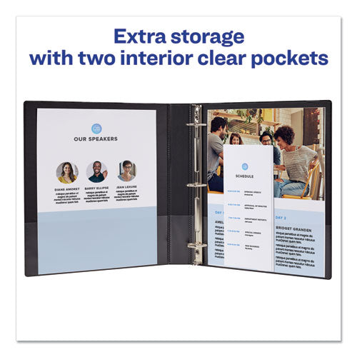 Image of Avery® Durable Non-View Binder With Durahinge And Slant Rings, 3 Rings, 1" Capacity, 11 X 8.5, Blue
