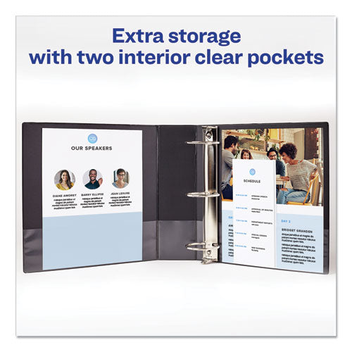 Image of Avery® Economy Non-View Binder With Round Rings, 3 Rings, 1.5" Capacity, 11 X 8.5, Blue, (3400)