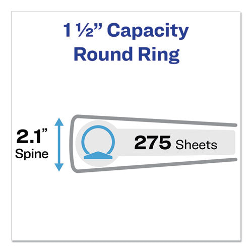 Image of Avery® Economy View Binder With Round Rings , 3 Rings, 1.5" Capacity, 11 X 8.5, Black, (5725)