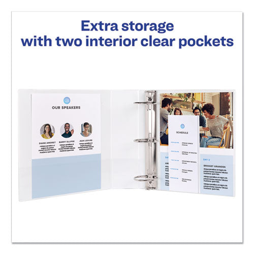 Image of Avery® Economy View Binder With Round Rings , 3 Rings, 1" Capacity, 8.5 X 5.5, White, (5806)