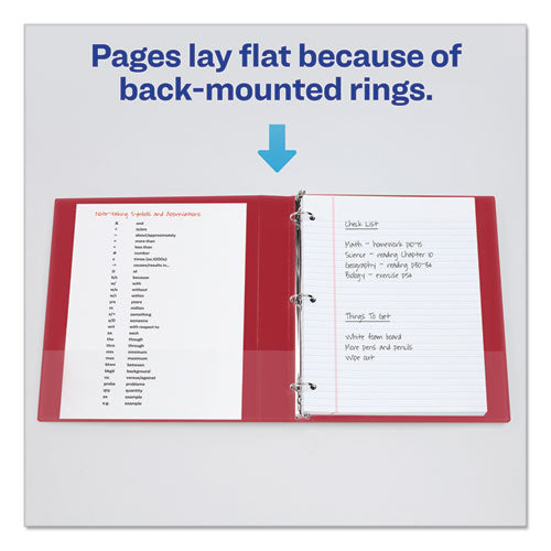 Image of Avery® Economy Non-View Binder With Round Rings, 3 Rings, 1" Capacity, 11 X 8.5, Red, (3310)
