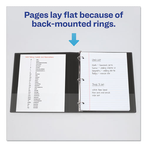 Image of Avery® Economy View Binder With Round Rings , 3 Rings, 1.5" Capacity, 11 X 8.5, Black, (5725)