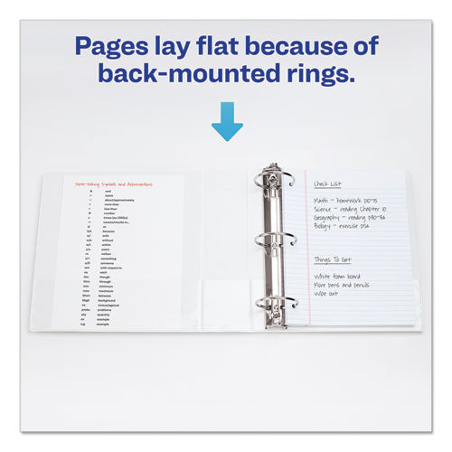 Image of Avery® Economy View Binder With Round Rings , 3 Rings, 1" Capacity, 8.5 X 5.5, White, (5806)