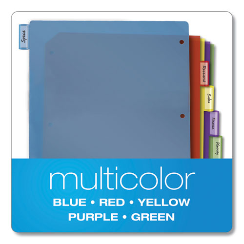 Image of Cardinal® Poly Index Dividers, 8-Tab, 11 X 8.5, Assorted, 4 Sets