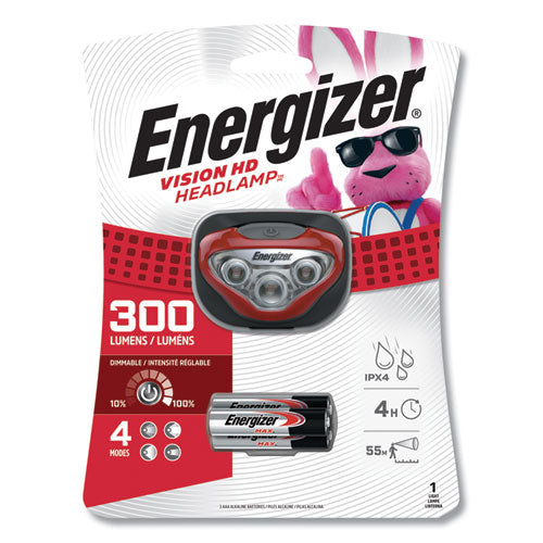 Image of Energizer® Led Headlight, 3 Aaa Batteries (included), Red