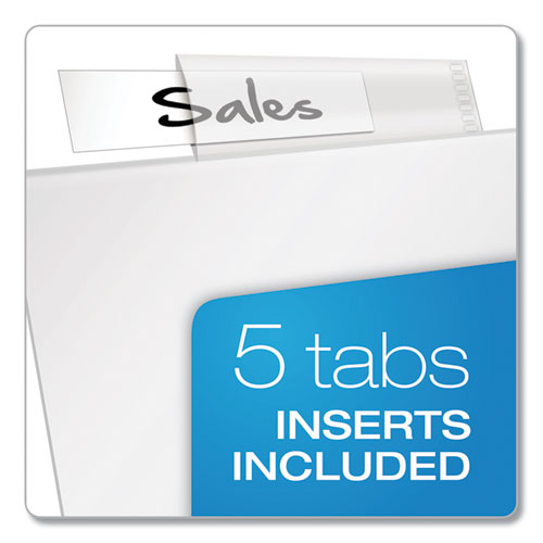 Image of Cardinal® Poly Ring Binder Pockets, 8.5 x 11, Clear, 5/Pack