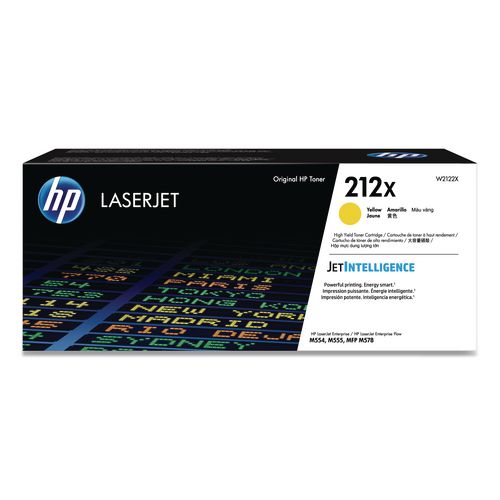 Image of HP HP 212x, (w2122x) High-Yield Yellow Original Laserjet Toner Cartridge