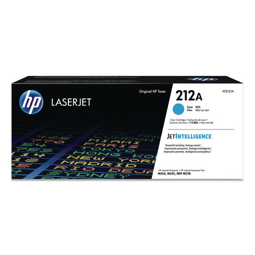 Image of HP HP 212a, (w2121a) Cyan Original Laserjet Toner Cartridge