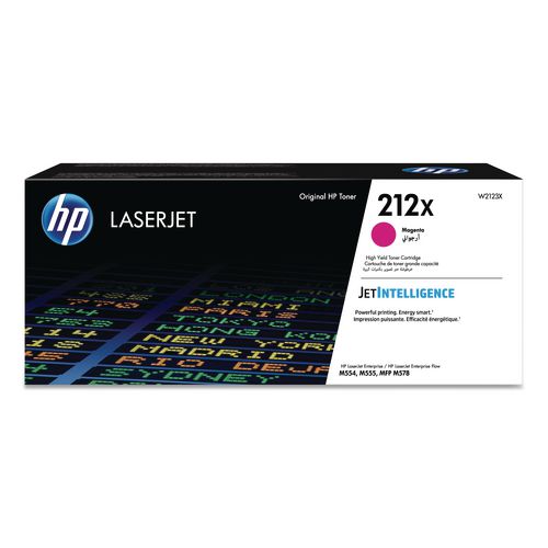 Image of HP HP 212x, (w2123x) High-Yield Magenta Original Laserjet Toner Cartridge