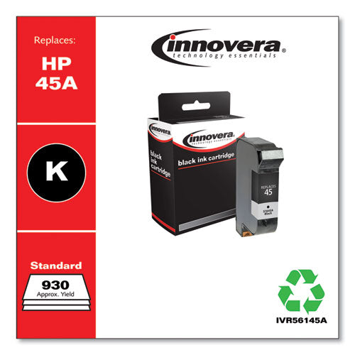 Image of Innovera® Remanufactured Black Ink, Replacement for 45A (51645A), 930 Page-Yield