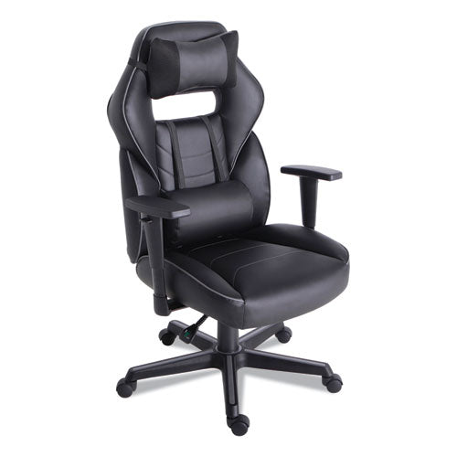 Image of Alera® Racing Style Ergonomic Gaming Chair, Supports 275 Lb, 15.91" To 19.8" Seat Height, Black/gray Trim Seat/back, Black/gray Base