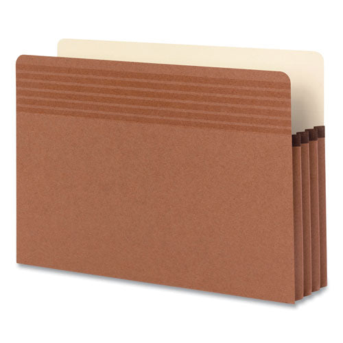 Image of Smead Easy Grip Pockets, 3.5" Expansion, Legal Size, Redrope, 25/box