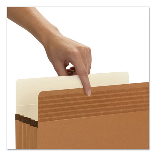 Image of Smead Easy Grip Pockets, 5.25" Expansion, Letter Size, Redrope, 10/box