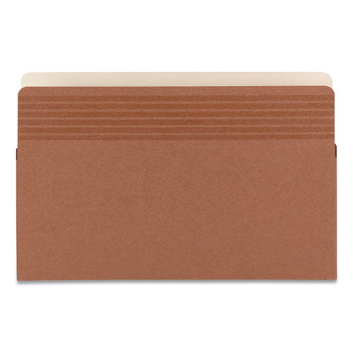 Image of Smead Easy Grip Pockets, 3.5" Expansion, Legal Size, Redrope, 25/box