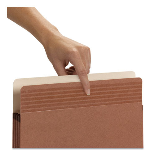 Image of Smead Easy Grip Pockets, 3.5" Expansion, Letter Size, Redrope, 25/box